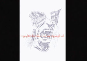 ©"Sous Le Signe du ..." croquis au crayon extrait du projet ART BOOK ( roman illustré ) ©"Origines" Tome I de ©Gilles,,